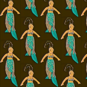 Mermaid Ofra with Warm Chocolate Background