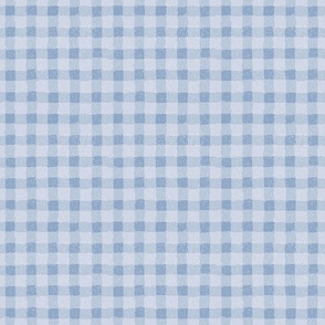 Painterly Plaid Textured Style - Blue - Medium