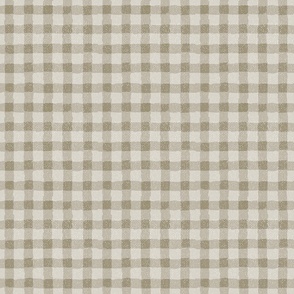 Painterly Plaid Textured Style - Neutral - Large