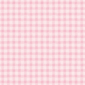 Painterly Plaid Textured Style - Pink - Medium