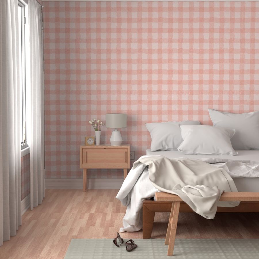 Painterly Plaid Textured Style - Peach - Micro 1