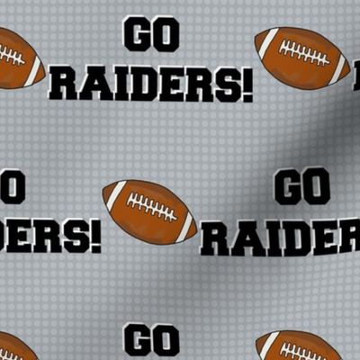Large Scale Team Spirit Football Go Raiders! in Las Vegas Raiders Black and Silver