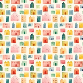 Colorful Scandinavian Style Homes_ Childrens Room Primary Colors_ Playroom Accent Wall Wallpaper Bedding Fabric (1)