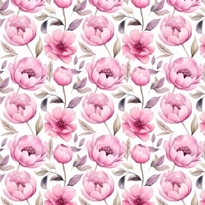 Peony Floral Moody Pattern Powder Room Bathroom Accent Wallpaper (22)