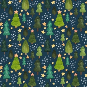 Starry Night Splendor, Christmas in the Woods, Snowy Forest