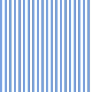Candy Stripes Light Cobalt Blue and White