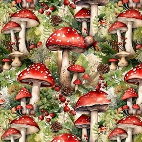 Christmas Mushrooms (Medium Scale)