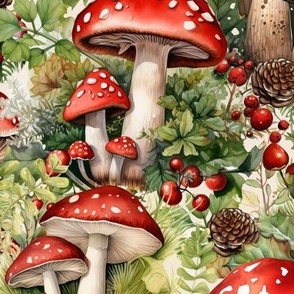 Christmas Mushrooms (Large Scale)