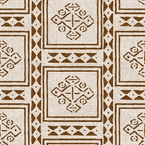 African mud cloth, hand drawn tribal design