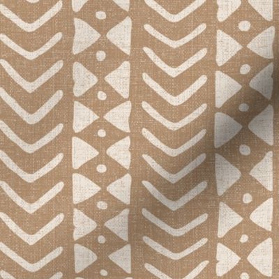 African mud cloth, arrows and triangles in neutrals