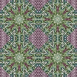bohemian ornate - pink and green 