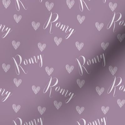 scattered hearts lavender custom personalized - Romy