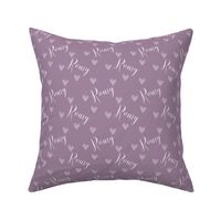 scattered hearts lavender custom personalized - Romy