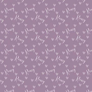 scattered hearts lavender custom personalized - Romy