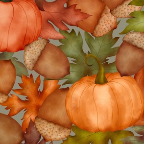 Orange Pumpkin Patch - Fall/Halloween/Thanksgiving - Large Scale