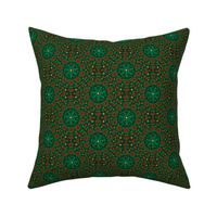 Persian geometric / mosaic tile / moroccan / red and dark green
