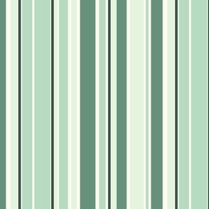 Monochrome Green and White Stripe