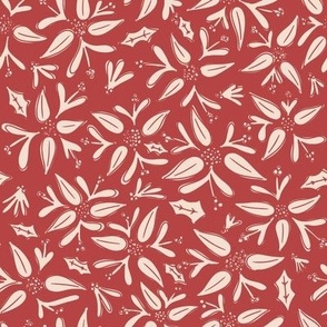 Christmas Ditsy Floral in Red