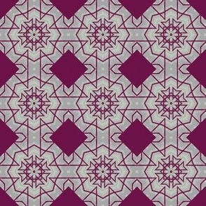 burgundy pink geometric tile