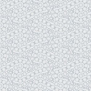 Bike Chain Swirl White and Gray (Medium Scale)