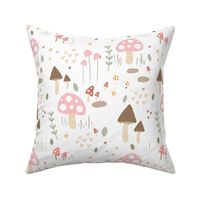 Pastel Whimsy Mushrooms Large Scale