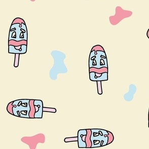 Happy Pink and Blue Popsicle