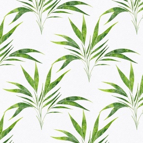 lime green palm leaf small - watercolor turquoise bactris fauncium - whimsical green botanical wallpaper