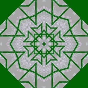 geometric tile - green chequered 