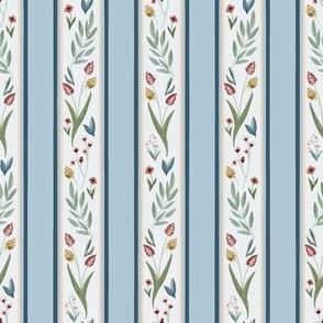 Spring  Flowers (Light Blue) ~ Persephone Collection