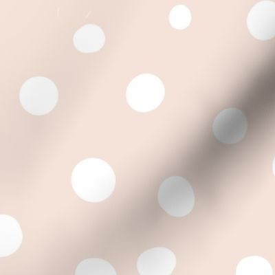 blush pink spotty dotty spots wallpaper scale