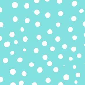 cyan blue spotty dotty spots wallpaper scale