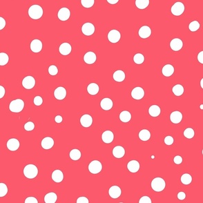 cherry light red spotty dotty spots wallpaper scale