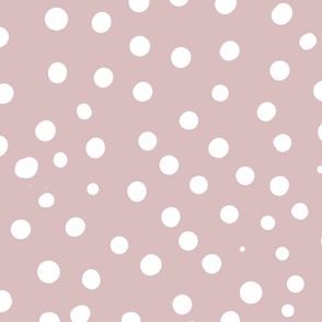 dusky light pink spotty dotty spots wallpaper scale