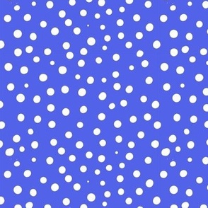 dark periwinkle blue spotty dotty spots small scale