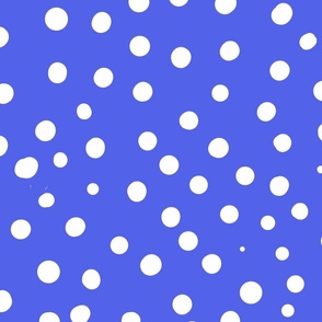 dark periwinkle blue spotty dotty spots wallpaper scale