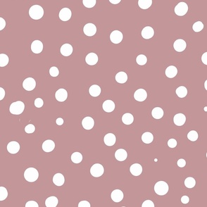 dusky pink spotty dotty spots wallpaper scale