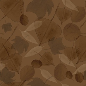 Fallen leaves brown on brown (13x13)