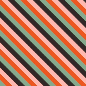 Carnival Circus Playful Stripes - Christmas Red, Pink, Green | #P230671