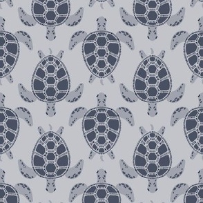 sea turtle  - navy ocean blue