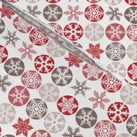 Snowflakes - candy cane colours