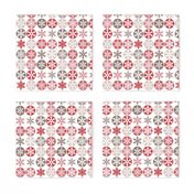 Snowflakes - candy cane colours