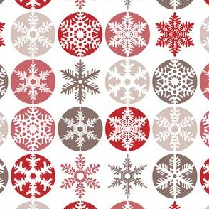 Snowflakes - candy cane colours