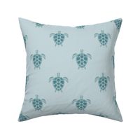 simple sea turtle spots  - lagoon teal blue green