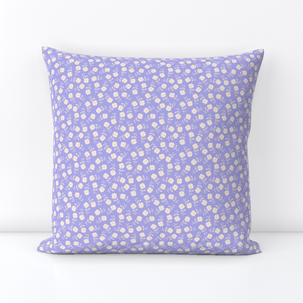 Tiny Tossed Flowers — Lavender on Cream