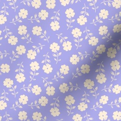 Tiny Tossed Flowers — Lavender on Cream