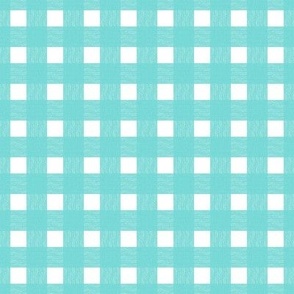 Chalky muted mint green squares on white