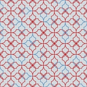 geometric floral_blue_red