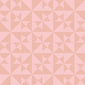 geometric flower grid_pink
