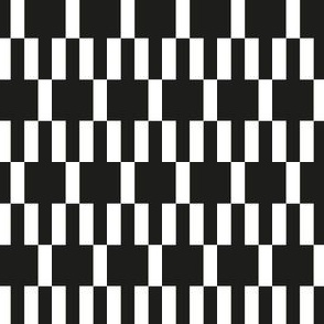 geometric rectangle pattern_black & white