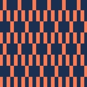 geometric rectangle pattern_blue_coral